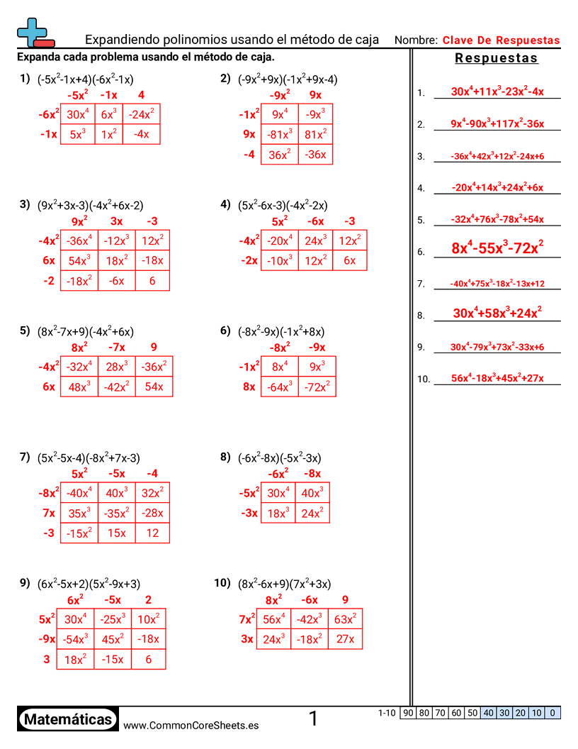 Ejercicios de álgebra - expandir-polinomios-usando-el-metodo-de-la-caja worksheet