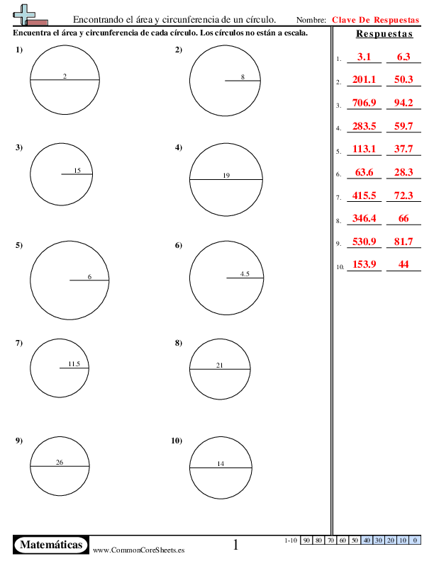  - area-y-circunferencia-del-circulo worksheet
