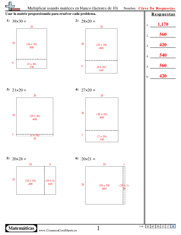  - multiplicacion-utilizando-matrices-con-factores-de-10 worksheet
