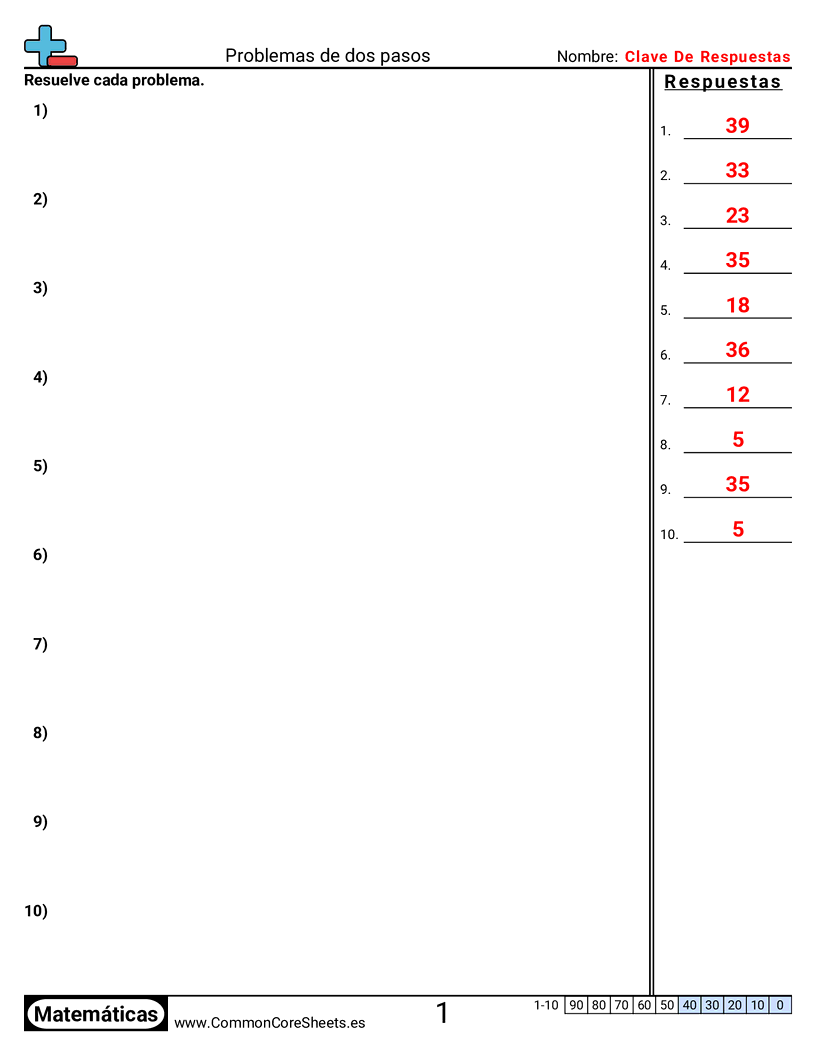 Ejercicios  de problemas multipasos - sumar-y-restar worksheet