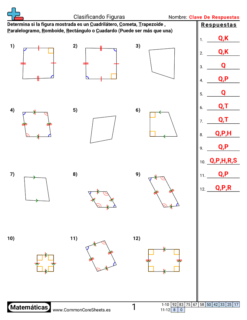Ejercicios  de formas - clasificar-figuras worksheet