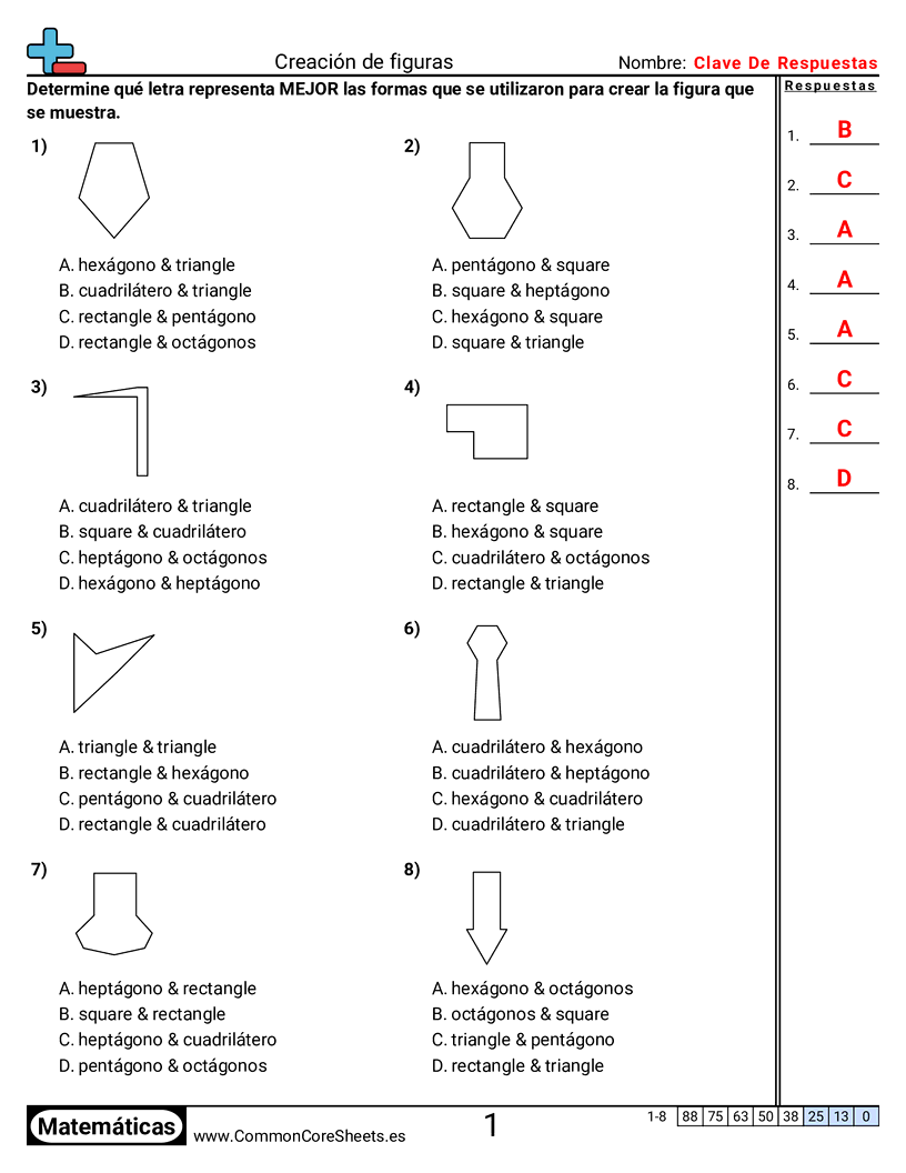 Ejercicios  de formas - crear-figuras worksheet