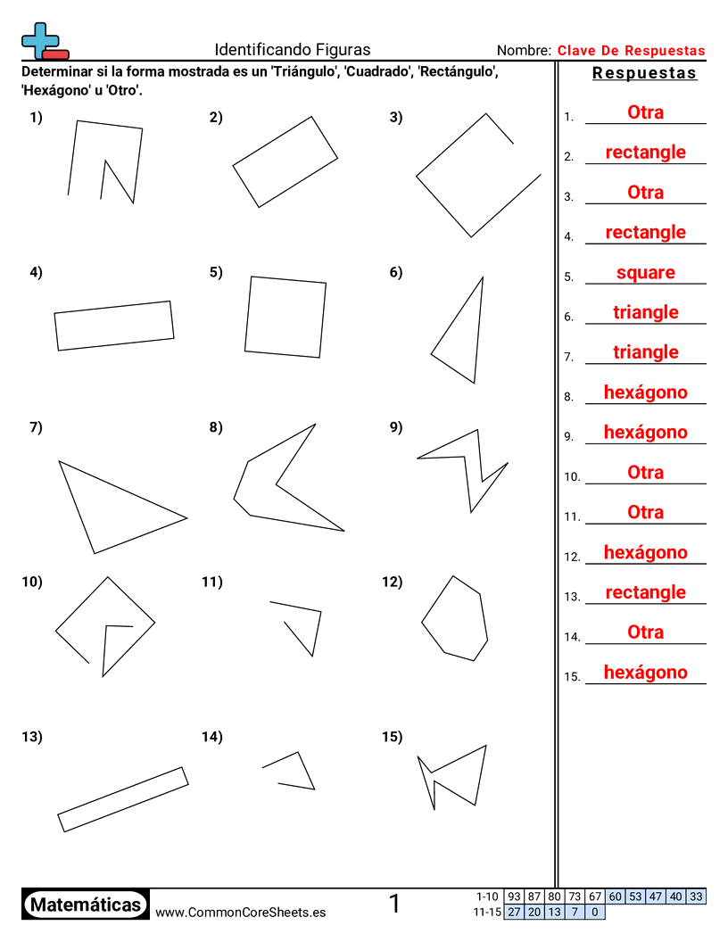Ejercicios  de formas - identificar-figuras worksheet